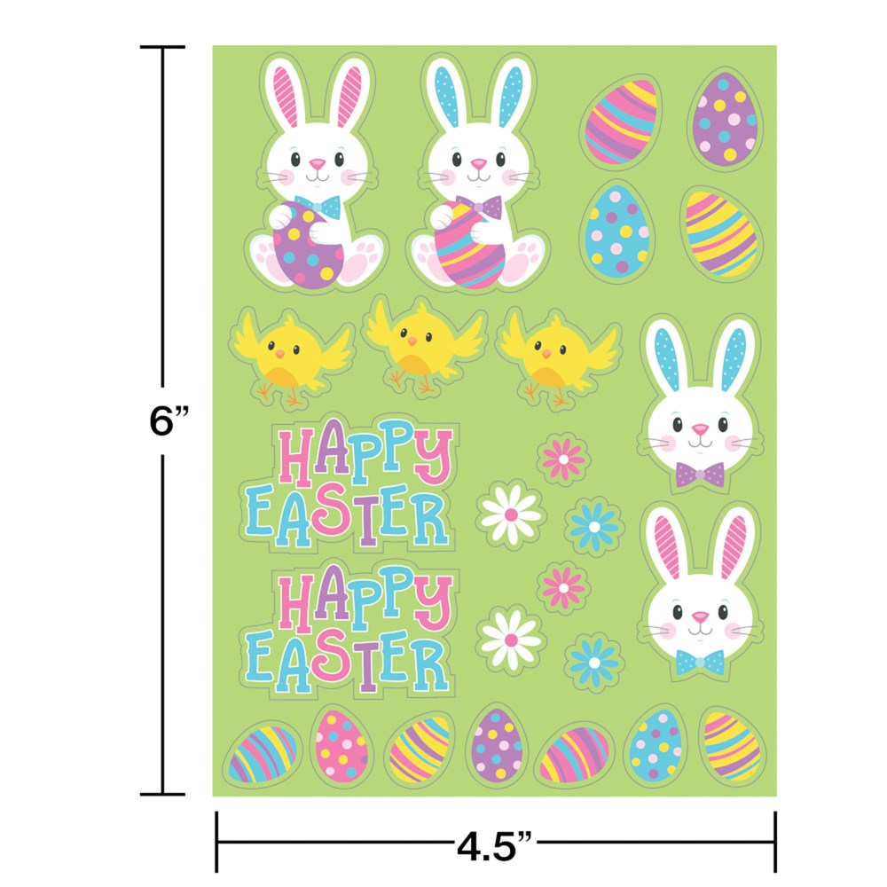 Stickers Easter Characters Easter Decor 4ct