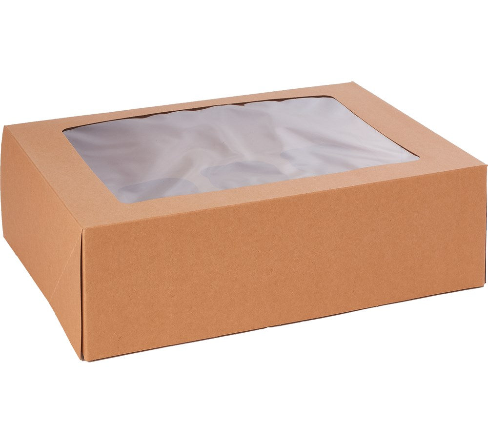 Cupcake Box And Tray 25set-pack - Natural