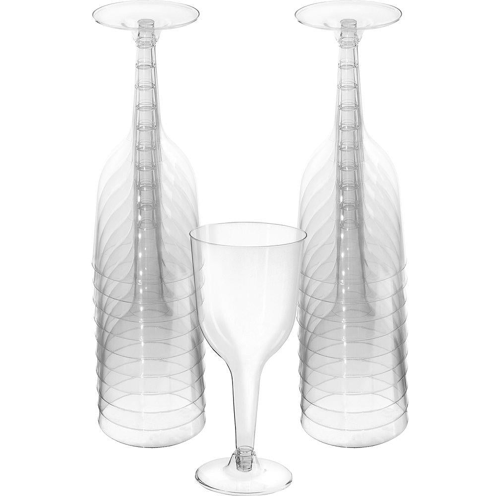 Clear Plastic Wine Glasses 10 ounce 20ct