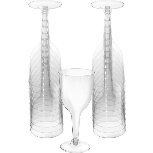 Clear Plastic Wine Glasses 10 ounce 20ct