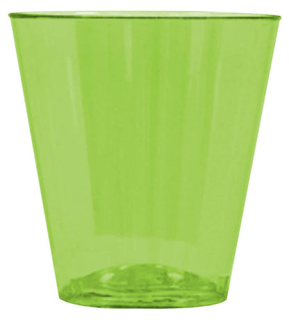 Vaso de chupito de 2 onzas, 100 ct, multicolor neón