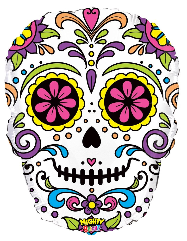 Betallic Mighty Sugar Skull 22 inch Mighty Bright Shape 1ct