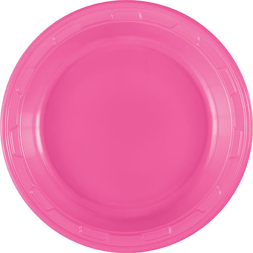 Hot Pink 7 inch Plastic Plates 50 ct
