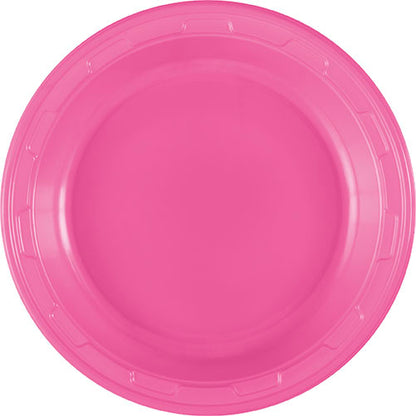 Hot Pink 7 inch Plastic Plates 50 ct