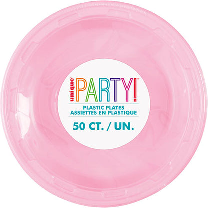 Lovely Pink 7 inch Plastic Plates 50 ct - Toy World Inc