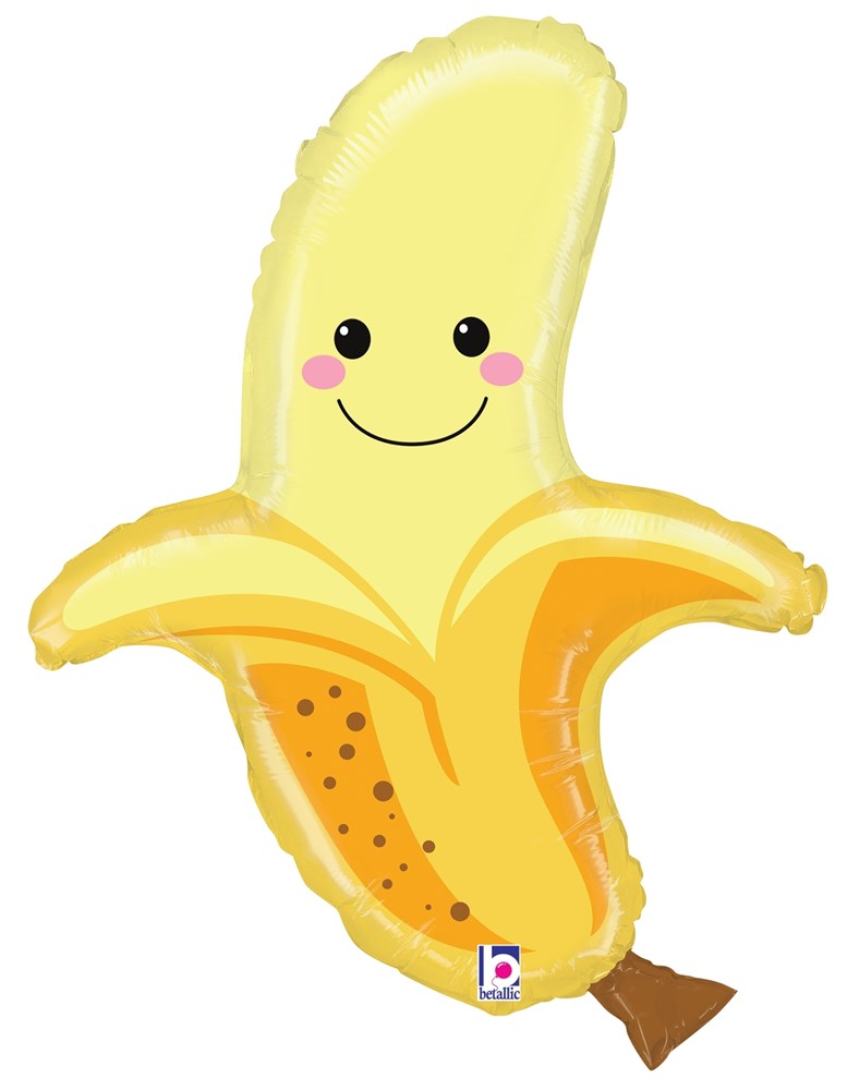 Betallic Produce Pals Banana 26 inch Shaped Foil Balloon 1ct