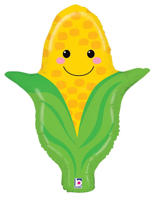 Betallic Produce Pals Corn 25 inch Shaped Foil Balloon 1ct