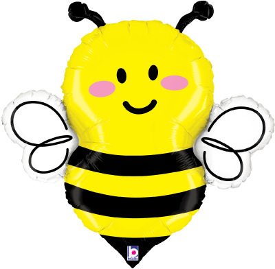 Betallic Just Bee 24 inch Shaped Foil Balloon Packaged 1ct