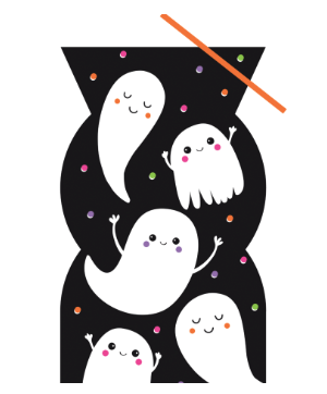 Bolsa de celofán con forma de fantasmas felices para decoración de Halloween, 20 unidades