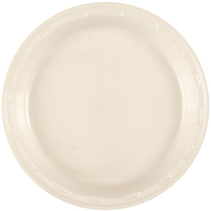 Vanilla Creme 10.25 inch Plastic Plates 50 ct