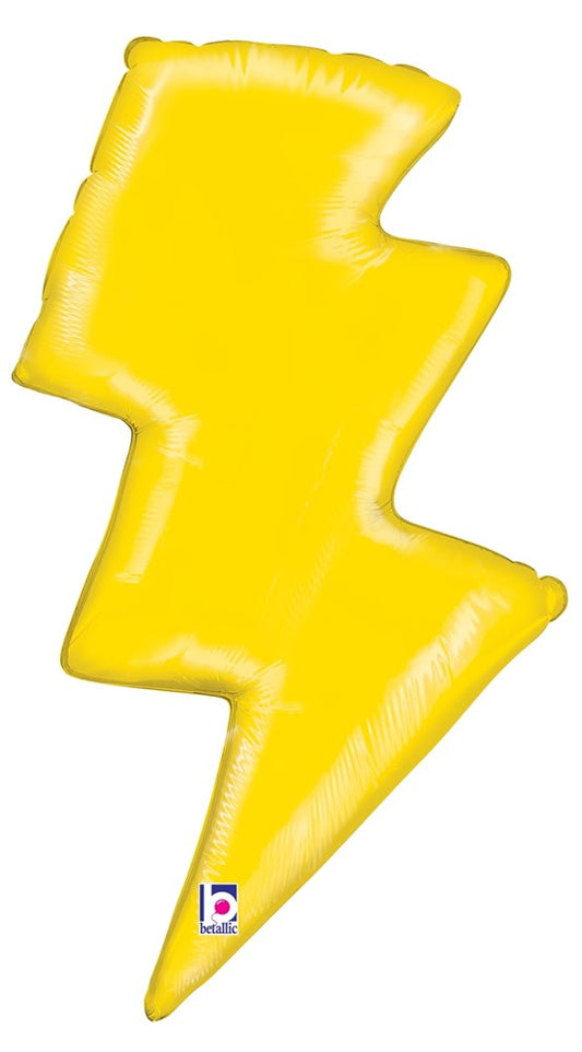 Betallic Lightning Bolt 31 inch Shaped Foil Balloon 1ct