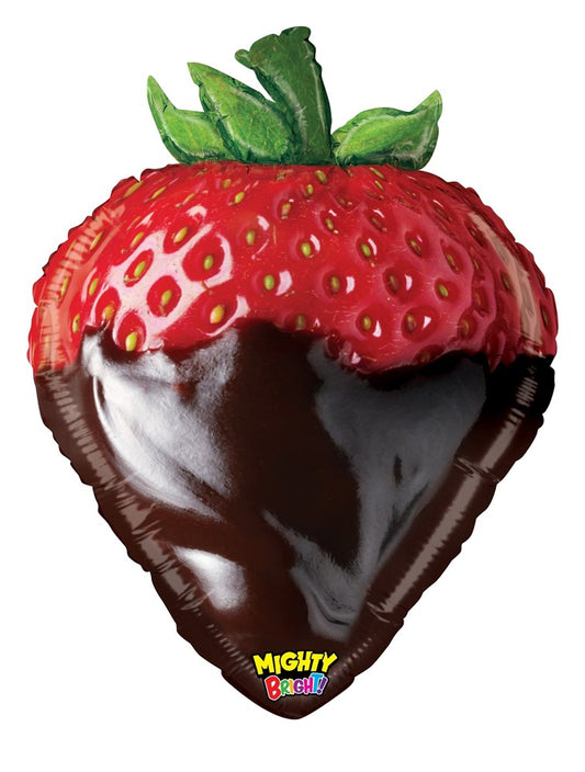 Betallic Mighty Chocolate Strawberry 21 inch Mighty Bright Shape 1ct