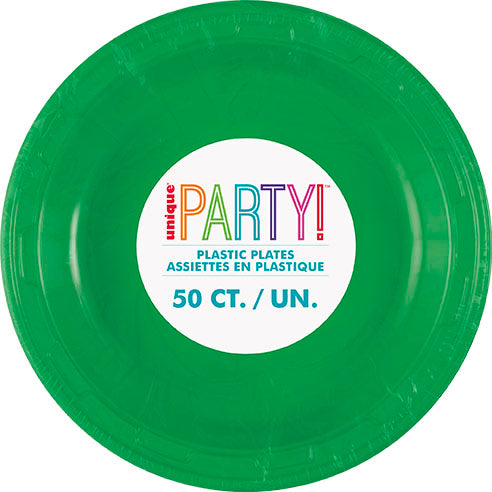 Emerald Green 7 inch Plastic Plates 50 ct