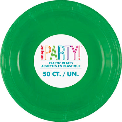 Emerald Green 7 inch Plastic Plates 50 ct