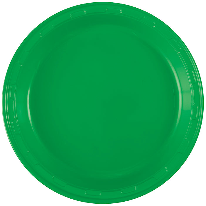 Emerald Green 10.25 inch Plastic Plates 50 ct