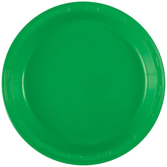 Emerald Green 10.25 inch Plastic Plates 50 ct