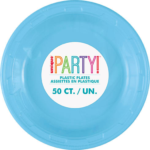 Powder Blue 10.25 inch Plastic Plates 50 ct