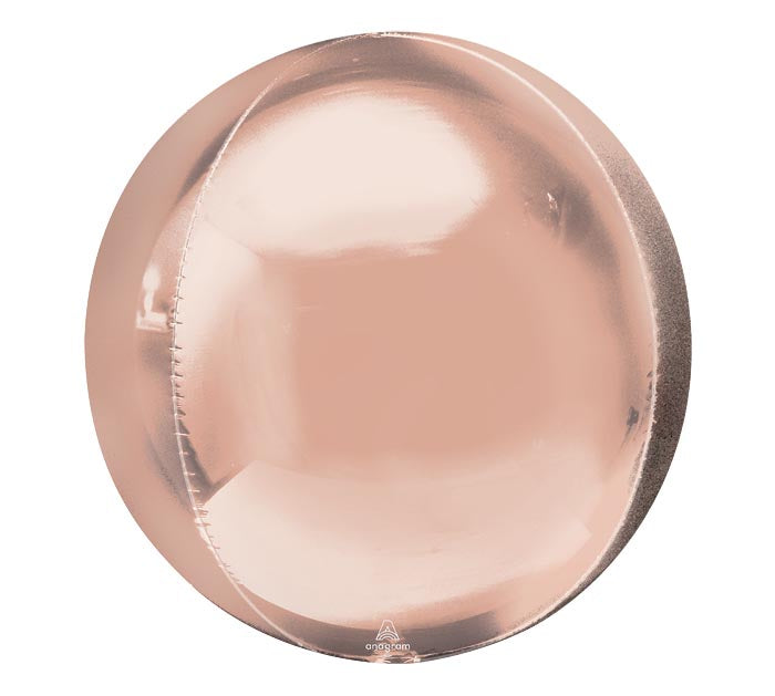 Anagram Orbz Rose Gold Balloon 16in Package - Toy World Inc