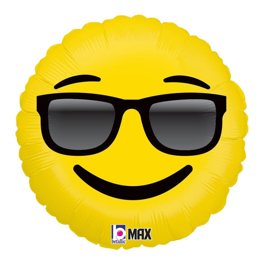 Betallic Emoji Sunglasses 18 inch MAX Float Balloon 1ct