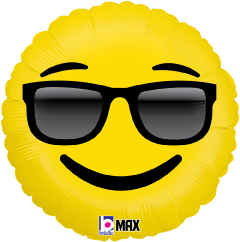 Betallic Emoji Sunglasses 18 inch MAX Float Balloon Packaged 1ct