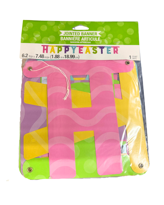 Happy Easter Large Joint Banner 1ct