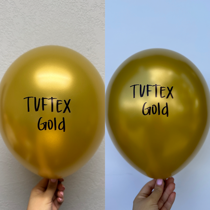 Globos de látex dorados metálicos Tuftex de 36 pulgadas, 1 unidad