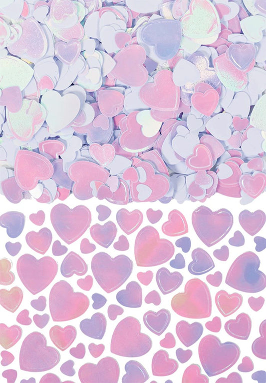 Iridescent Metallic Hearts Confetti 1ct