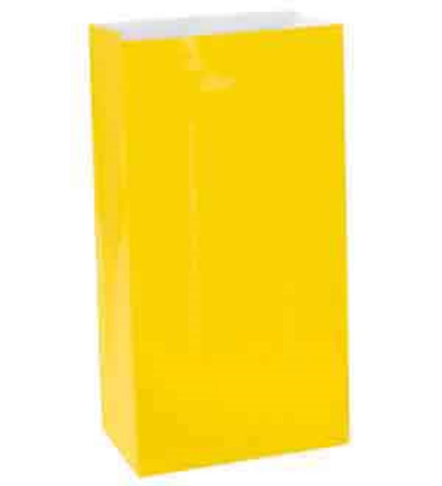 Mini bolsa de papel amarillo Sunshine 12ct