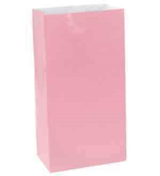 Mini Paper Bag New Pink 12ct