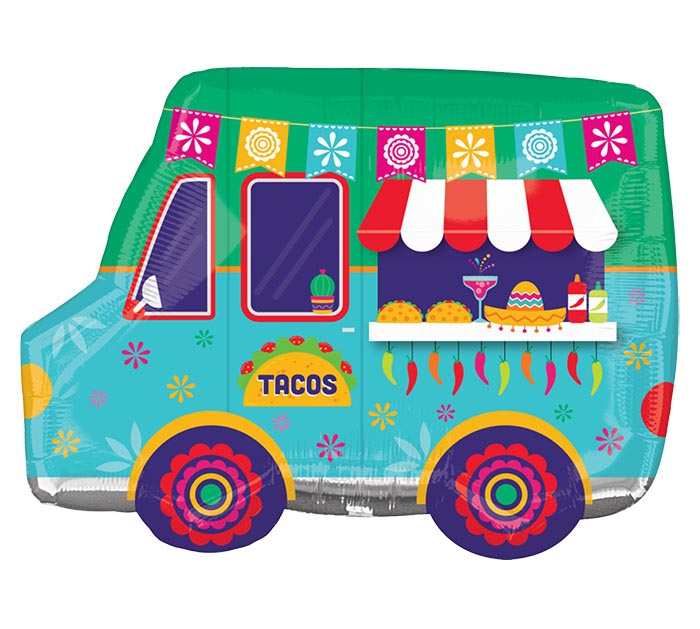 Anagram 26 inch Taco Truck Foil Balloon 1ct