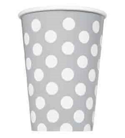 Silver Dot Cup 12oz 6ct