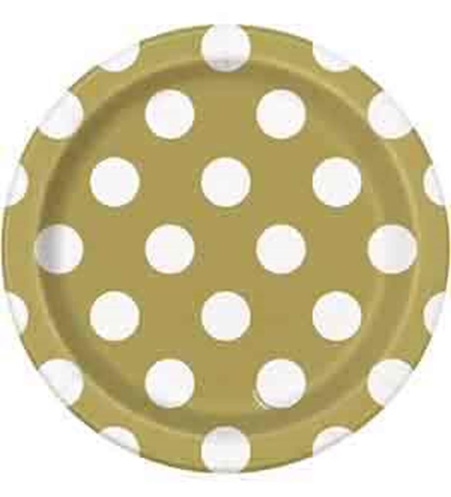 Placa de puntos de oro (S) 8ct