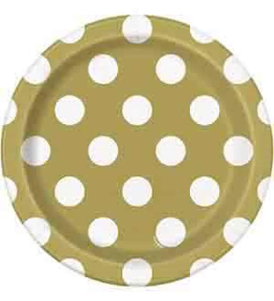 Placa de puntos de oro (S) 8ct