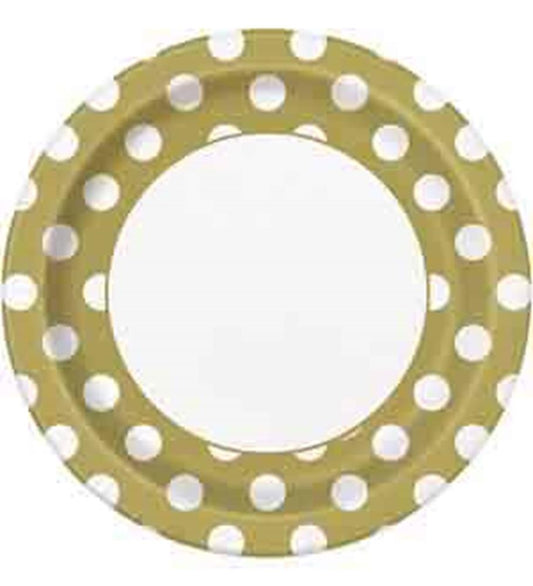 Placa de puntos de oro (L) 8ct