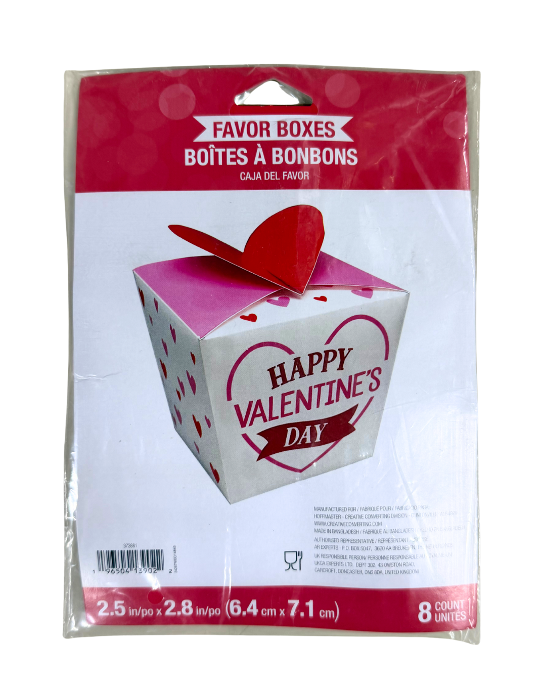 Valentines Day Favor Box 8ct - Toy World Inc
