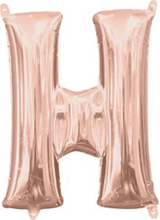 Anagram 16in Balloon Letter H Rose Gold