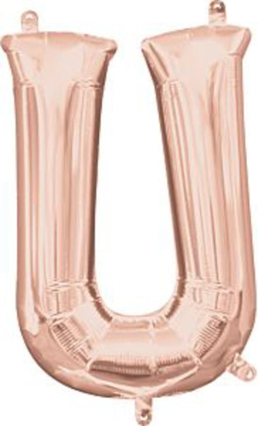 Anagram 16in Balloon Letter U Rose Gold