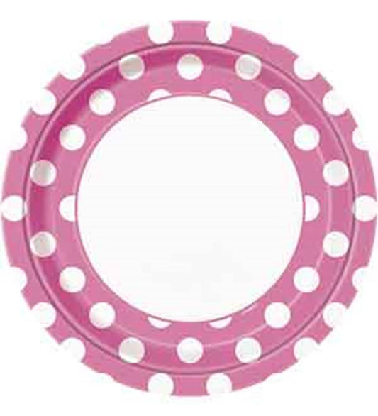 Plato Hot Pink Dots (L) 8ct
