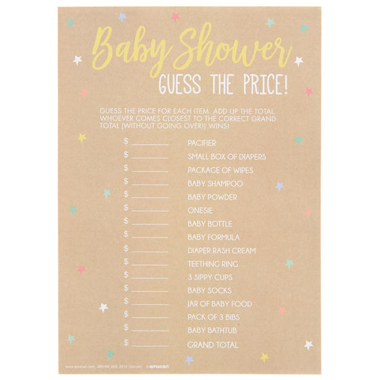 Baby Shower Precio Juego 24ct