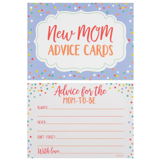 Tarjetas de consejos para baby shower