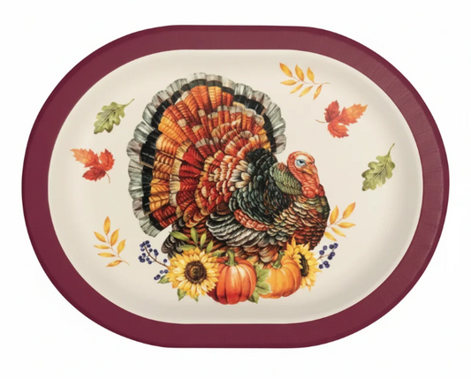Bountiful Bird Oval Platter 8ct