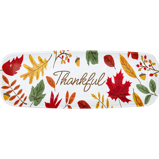 Thanksgiving Decor Plastic Tray Fall 17 inch x 65 inch 1ct