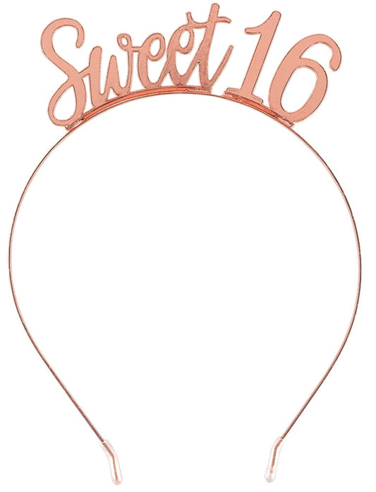 Sweet Sixteen Blush Metal Headband 1ct