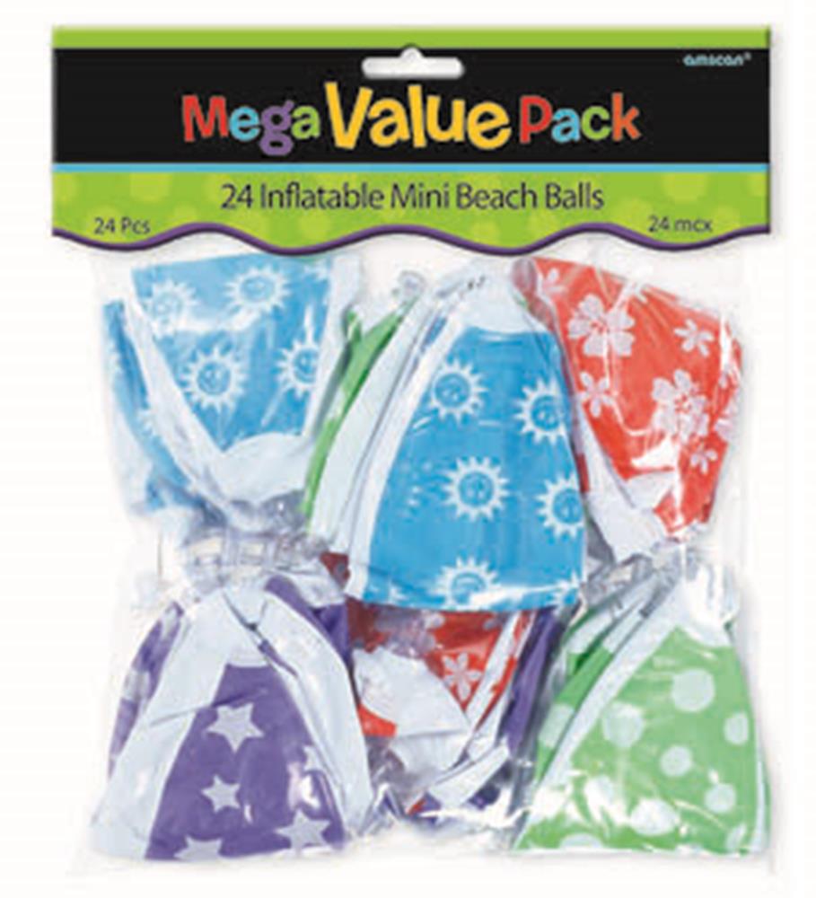 Mini Ball Shells Mini Inflatable Beach Ball Mega Value Pack Favors 24ct – Toy World Inc