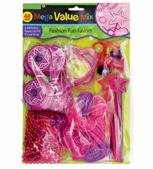 Fashion Fun Mega Mix Value Pack Favors 48ct