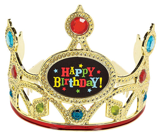 Corona Cumpleaños Plastico Dorado 3.5x4.5