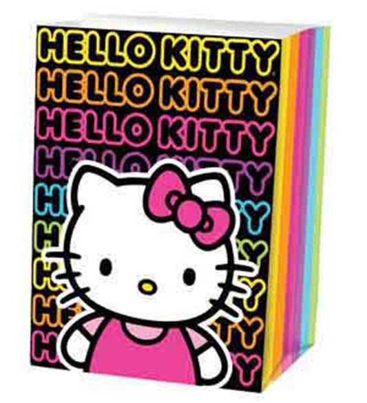 Small rectangular treat bag featuring Hello Kitty with a pink bow on a black background with colorful "Hello Kitty" text.