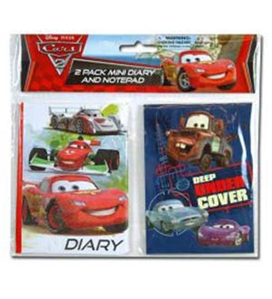 Mini Diario y Bloc de Notas de Cars de Disney