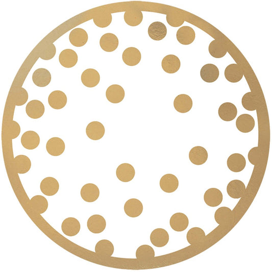 Coaster Confetti Dots 18ct - Gold