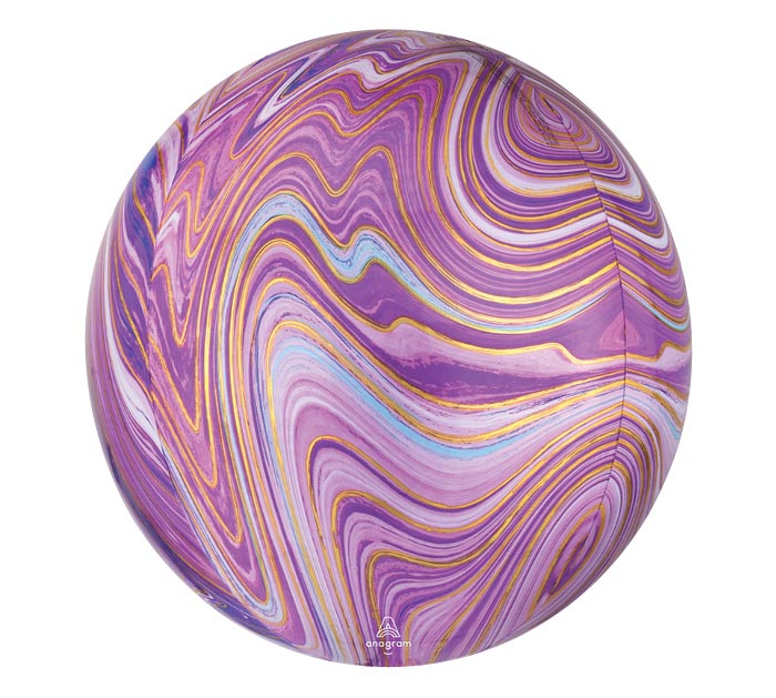 Anagram Purple Marblez ORBZ 16in Balloon